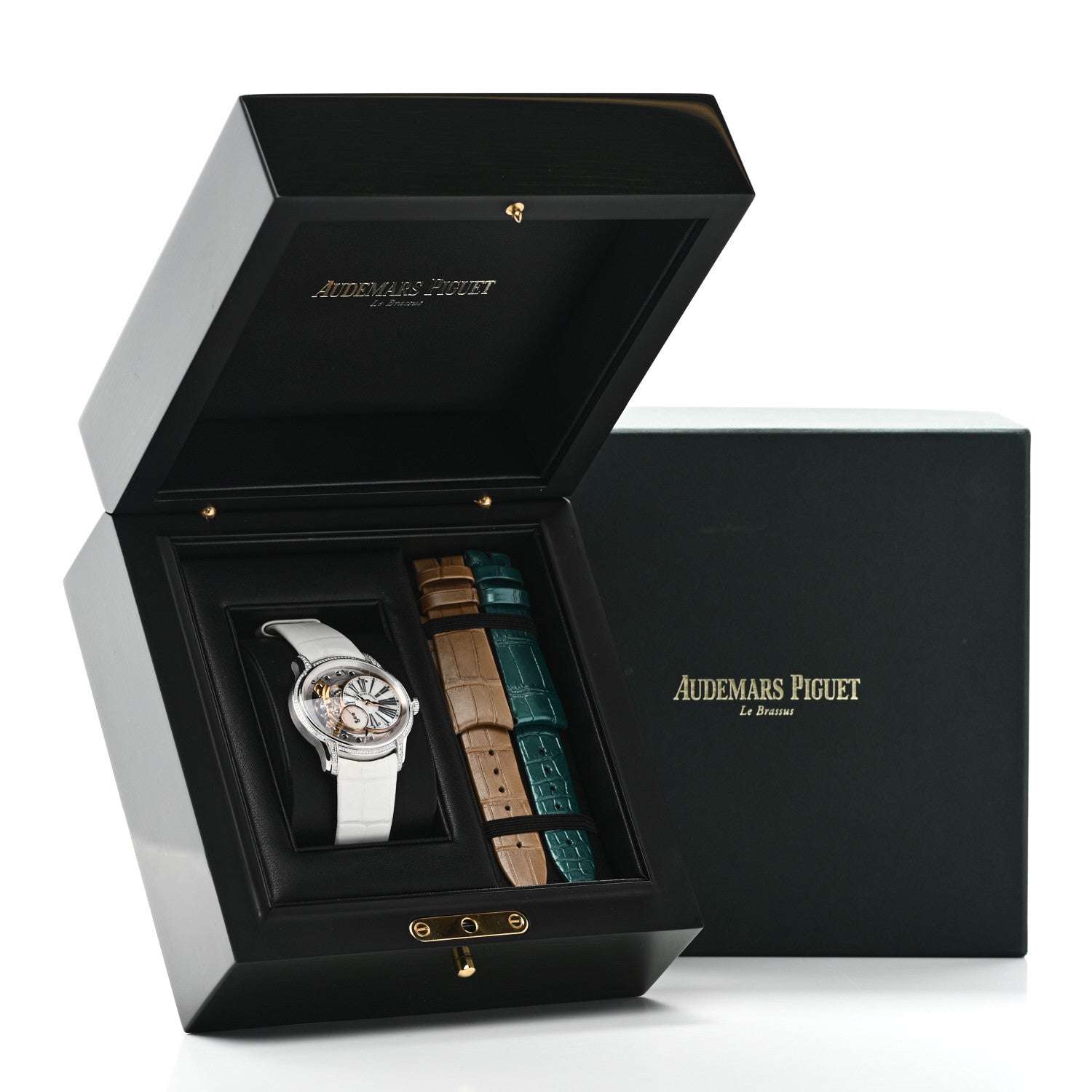 Audemars Piguet 18K White Gold Alligator Diamond 39.5mm Millenary Manual Winding Watch 77247BC.ZZ.A813CR.01 7 of 7