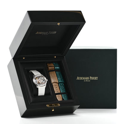 Audemars Piguet 18K White Gold Alligator Diamond 39.5mm Millenary Manual Winding Watch 77247BC.ZZ.A813CR.01 7 of 7