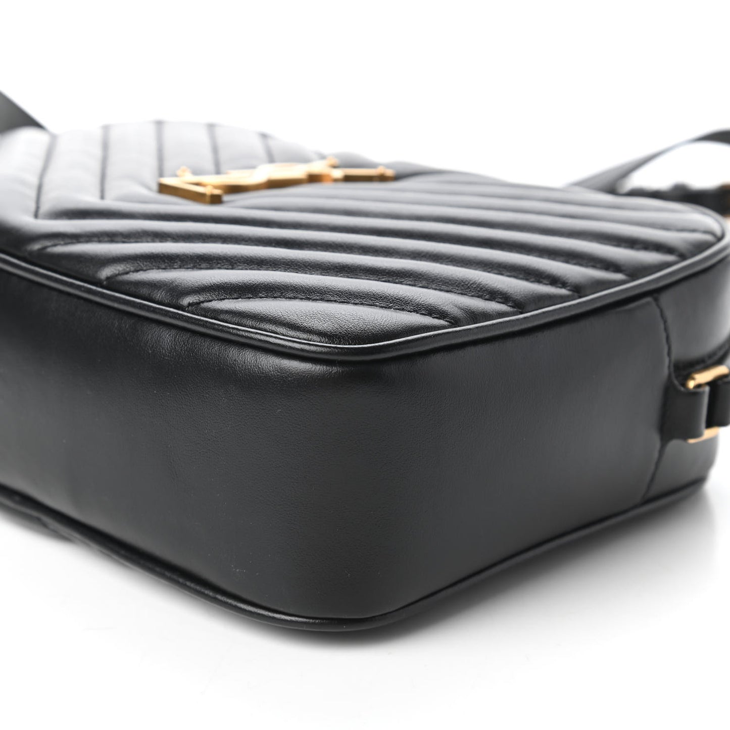Calfskin Matelasse Monogram Lou Camera Bag Black