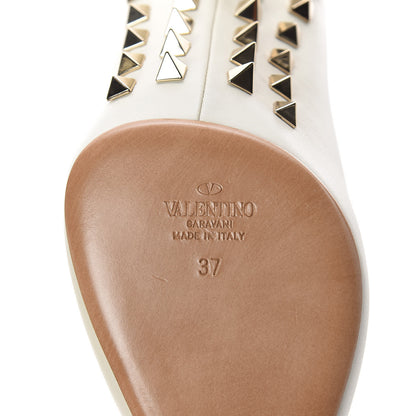 Valentino Garavani Nappa Rockstud Jaw Stud 100mm Pumps 37 Ivory 7 of 8