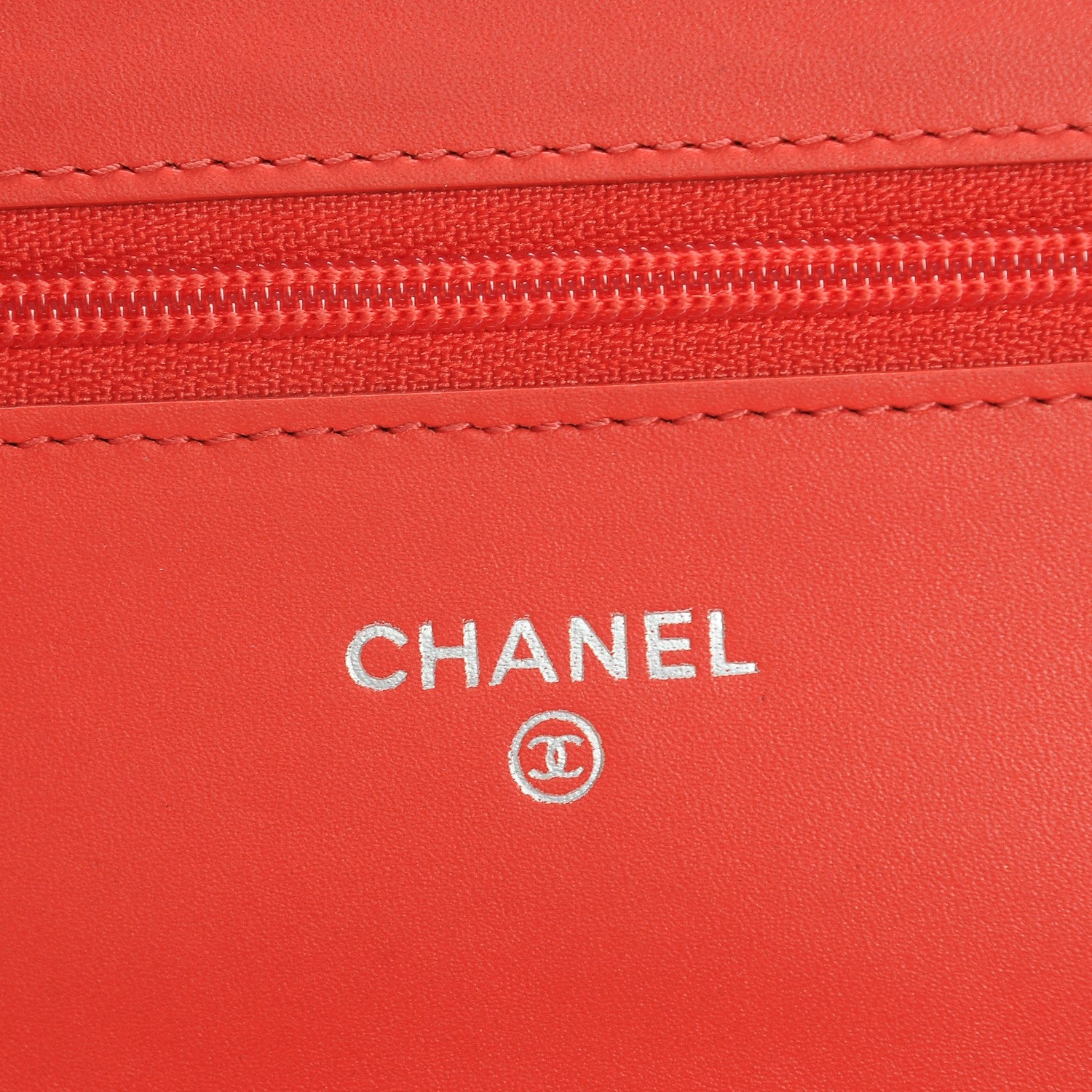 Chanel Caviar Timeless CC Wallet On Chain WOC Coral 6 of 9