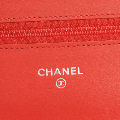 Chanel Caviar Timeless CC Wallet On Chain WOC Coral 6 of 9