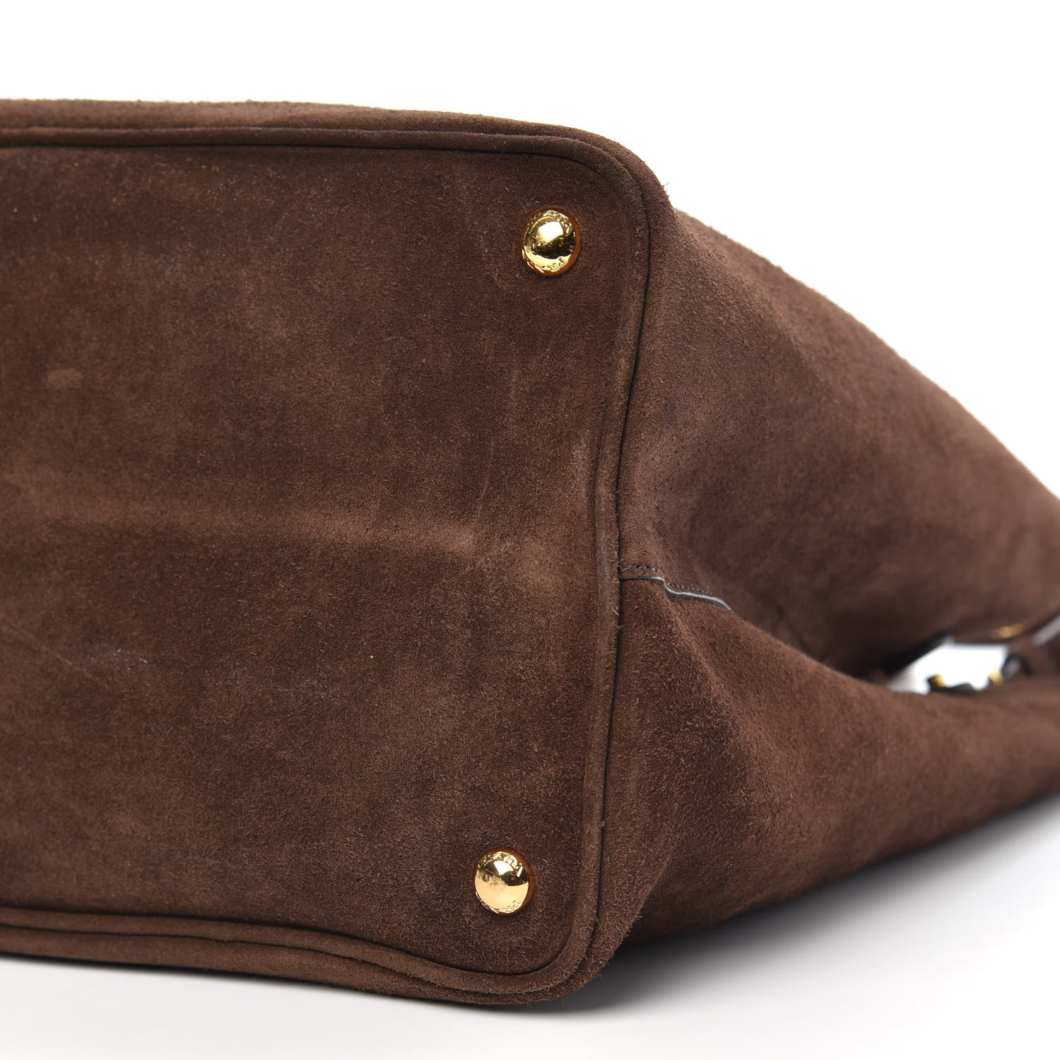 Prada Scamosciato Suede Medium Double Bag Tote Mogano 8 of 13