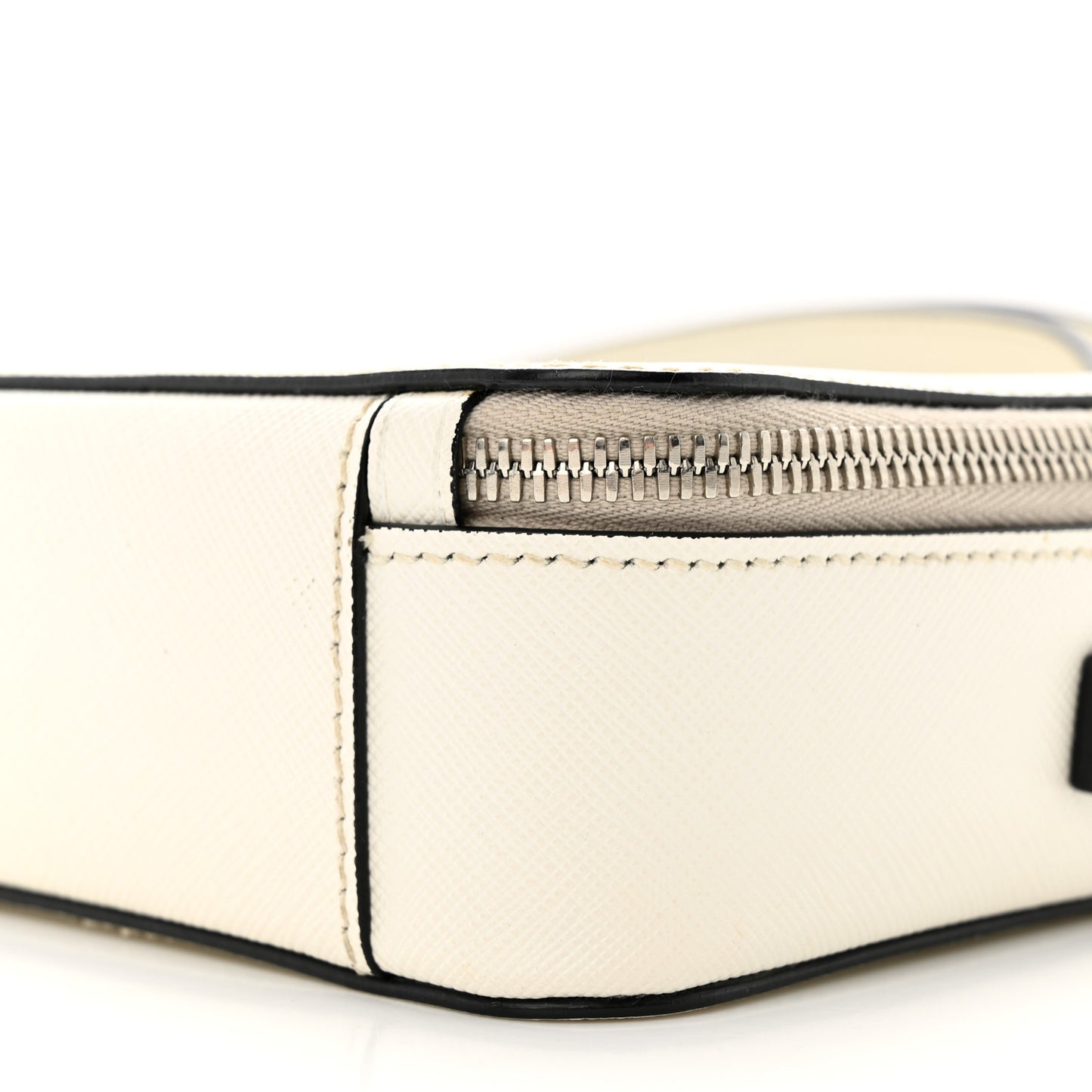Saffiano Travel Small Brique Top Handle Crossbody Bag White