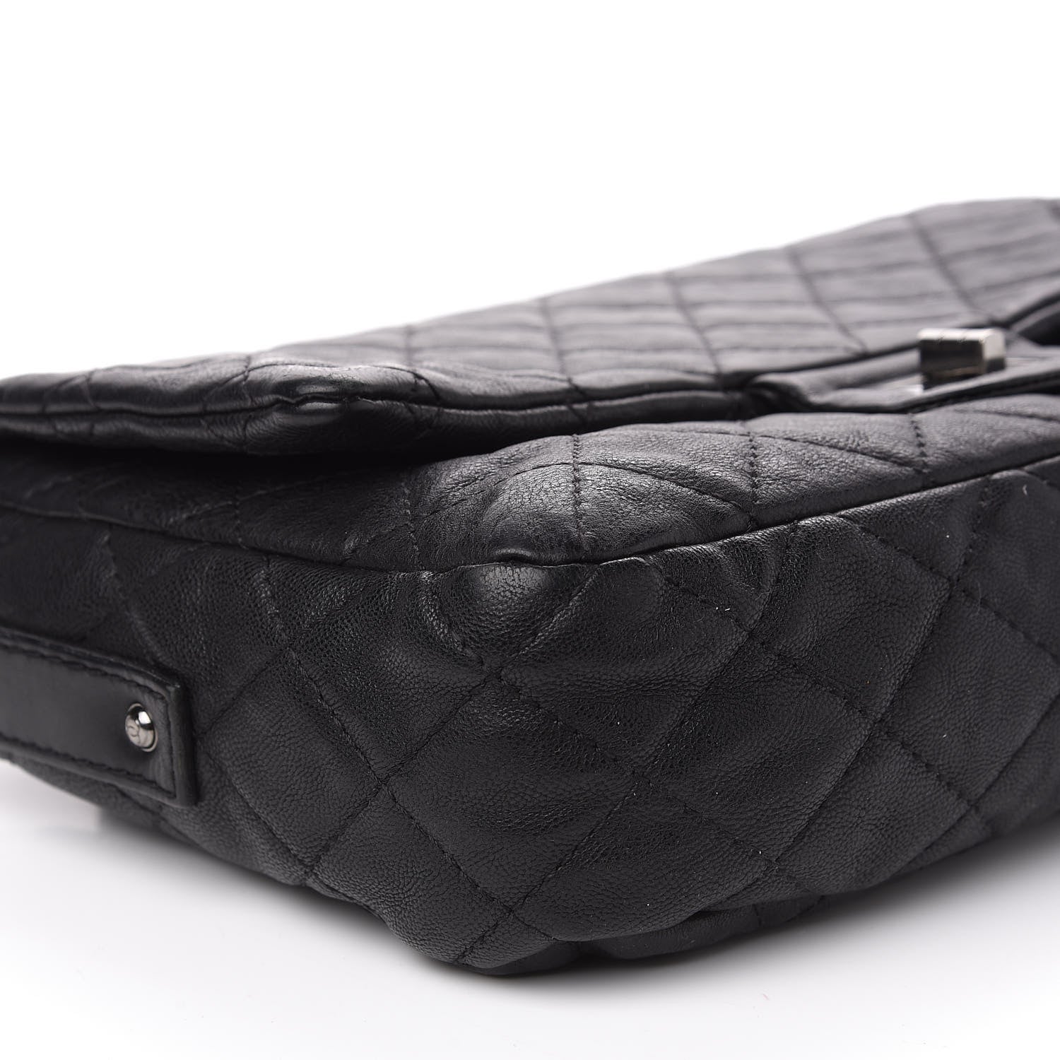 Chanel Calfskin Quilted Jumbo Easy Reissue Messenger Flap Black 6 of 13