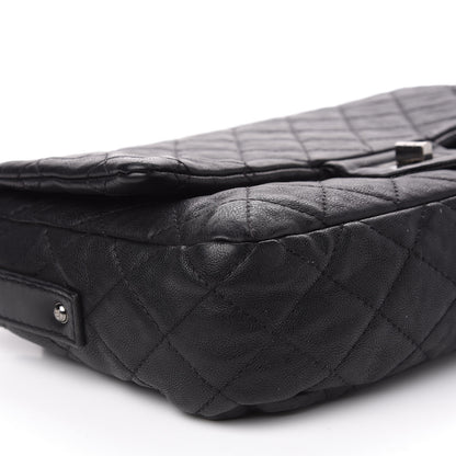 Chanel Calfskin Quilted Jumbo Easy Reissue Messenger Flap Black 6 of 13