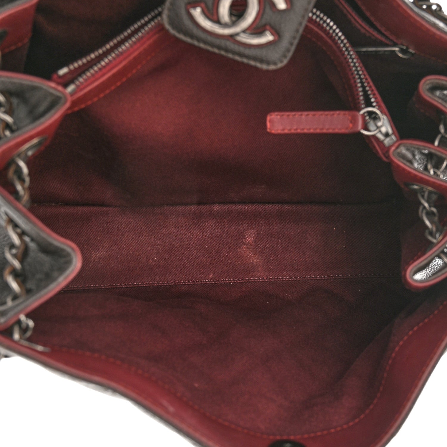 Chanel Caviar Quilted Large CC Accordion Shopping Bag Brown 6 of 15