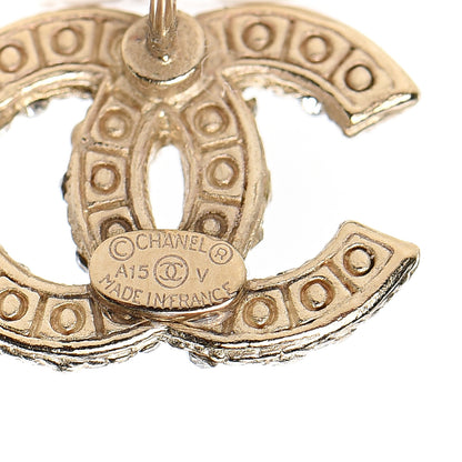 Chanel Pearl CC Earrings Gold 4 of 5
