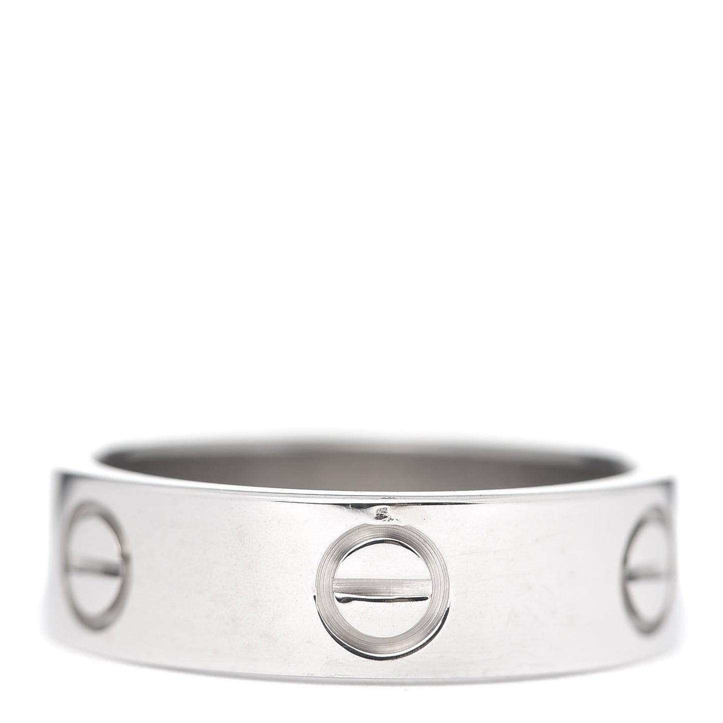 18K White Gold 5.5mm LOVE Ring 52 6