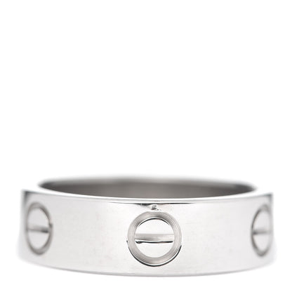 Cartier 18K White Gold 5.5mm LOVE Ring 52 6 3 of 4
