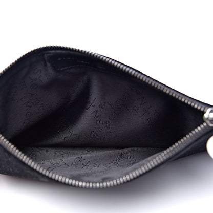 Stella McCartney Metallic Snake Embossed Velvet Falabella Clutch Black 4 of 7