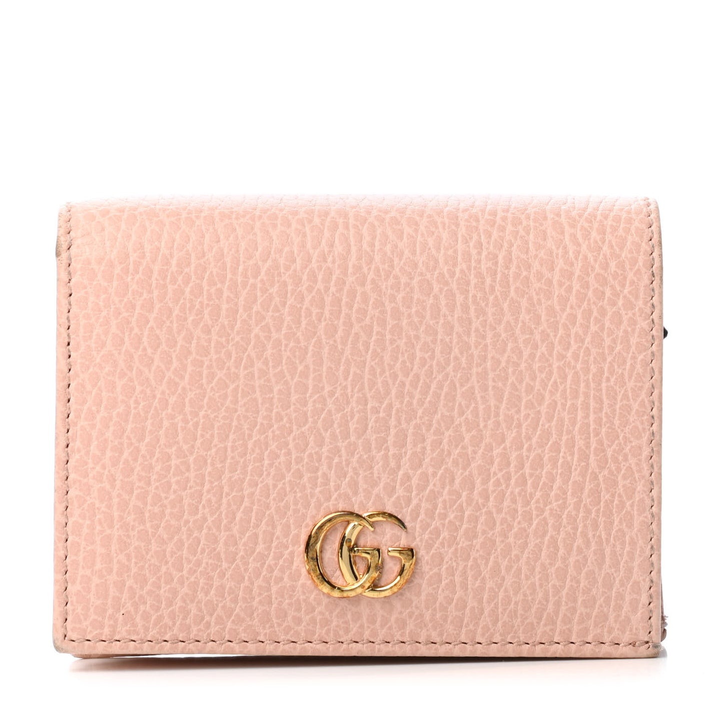 Dollar Calfskin GG Marmont Card Case Perfect Pink