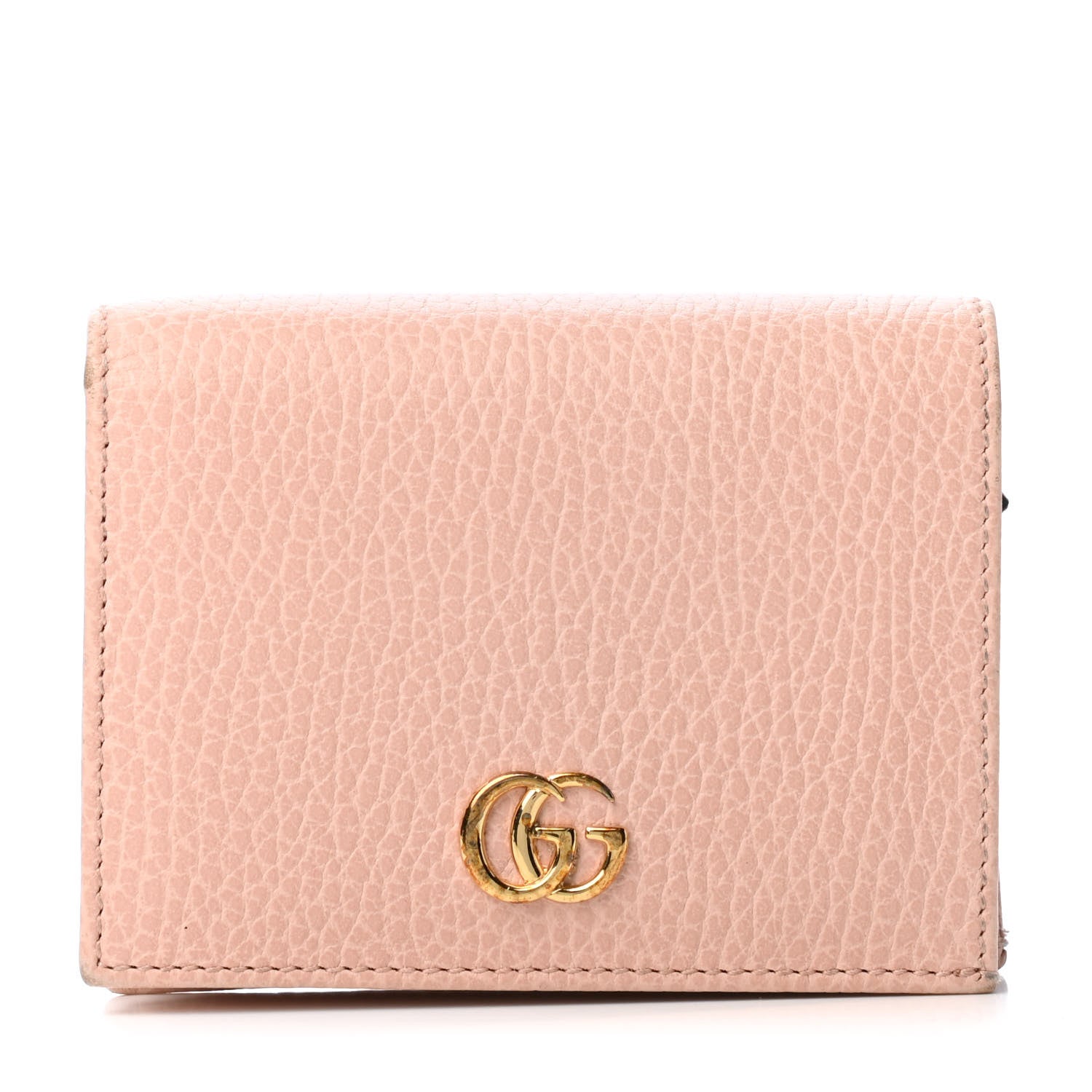 Gucci Dollar Calfskin GG Marmont Card Case Perfect Pink 1 of 5
