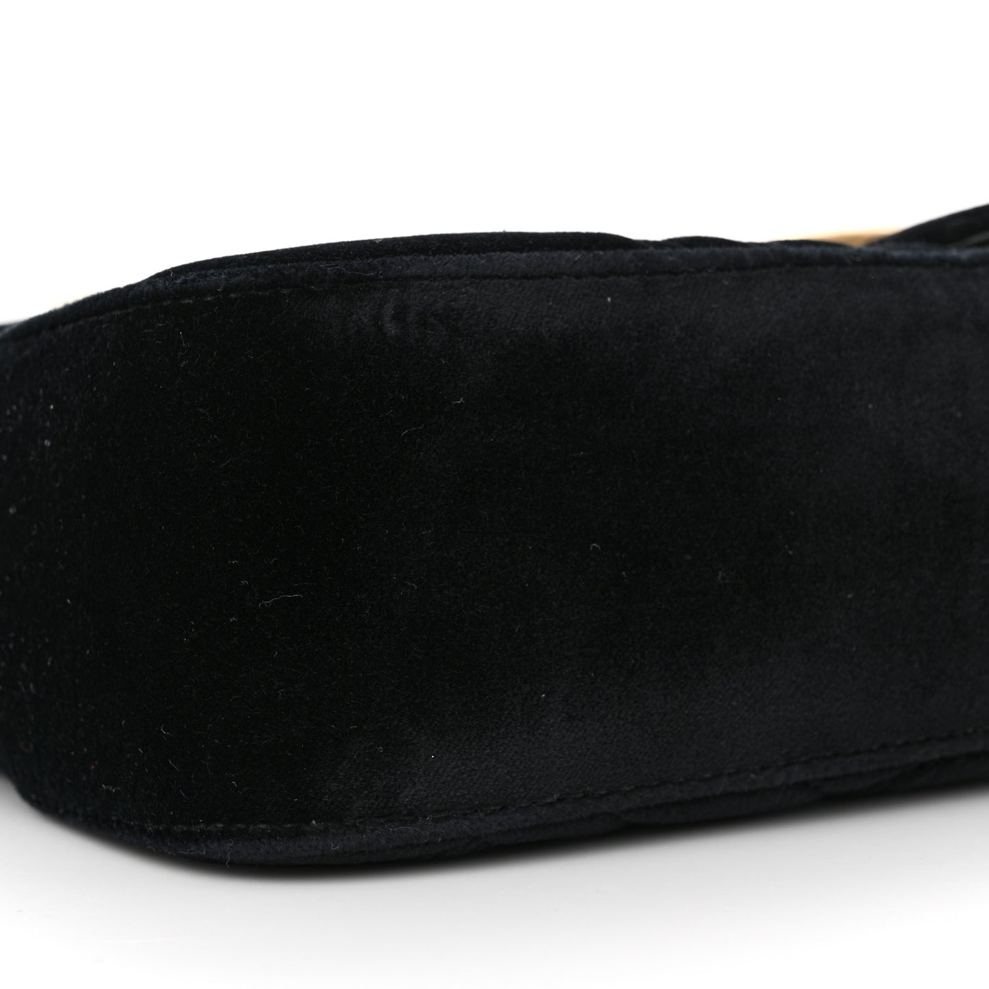 Velvet Matelasse Loved Embroidered Medium GG Marmont Shoulder Bag Black