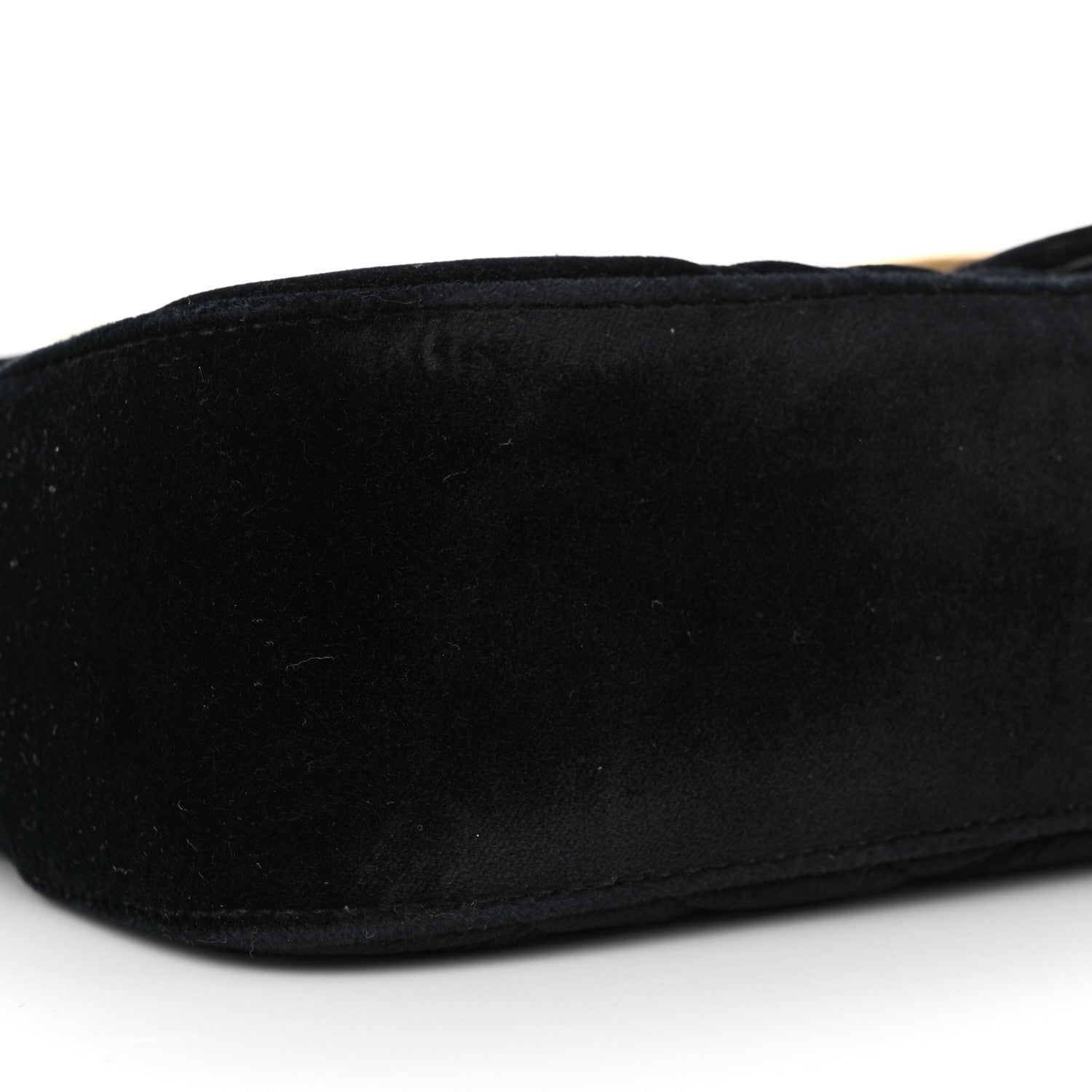 Gucci Velvet Matelasse Loved Embroidered Medium GG Marmont Shoulder Bag Black 9 of 13