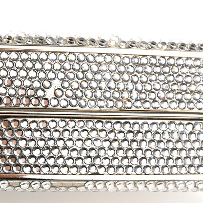 Judith Leiber Swarovski Crystal Minaudiere Clutch Silver 16 of 19