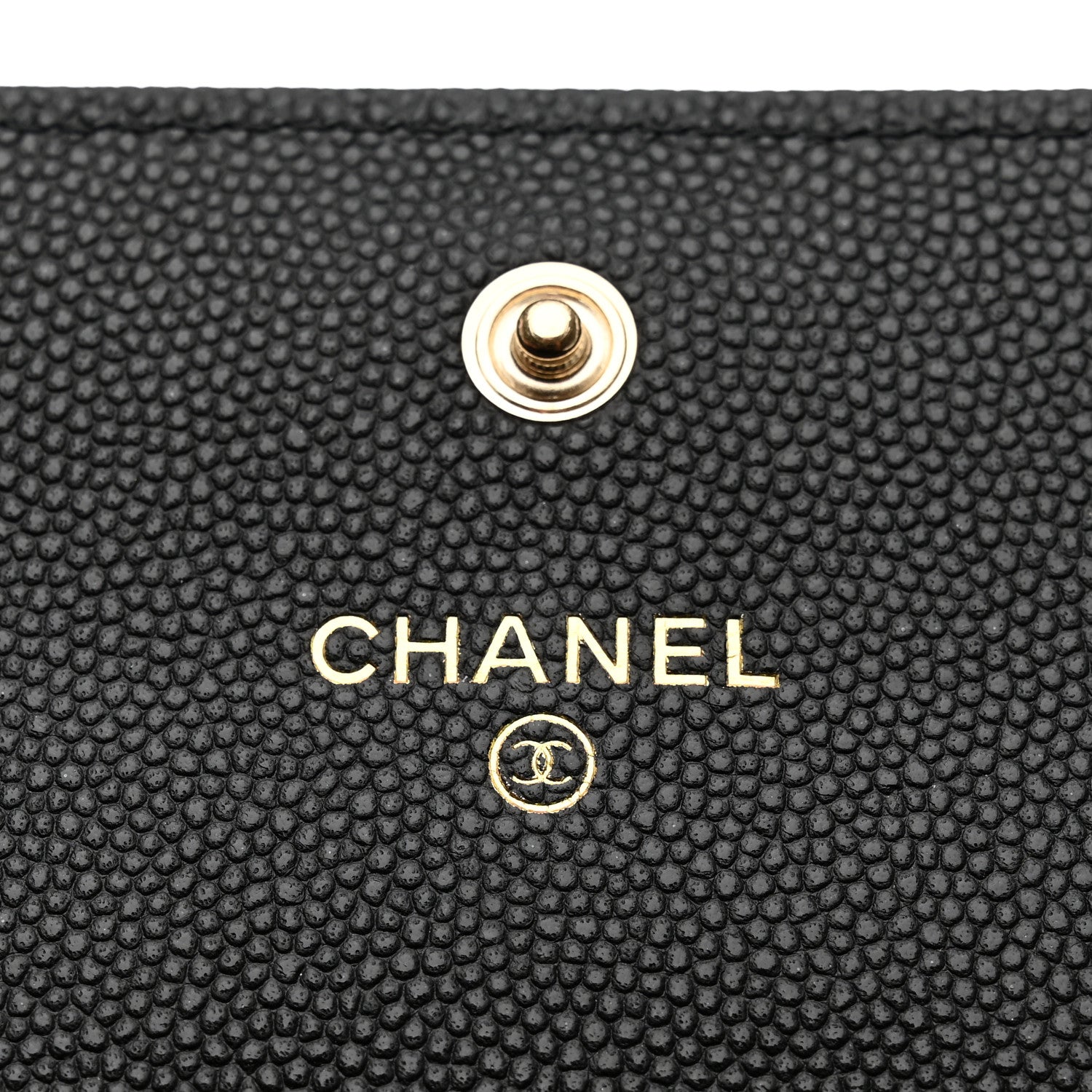Chanel Caviar Quilted Crystal CC Large Gusset Flap Wallet Black 7 of 10