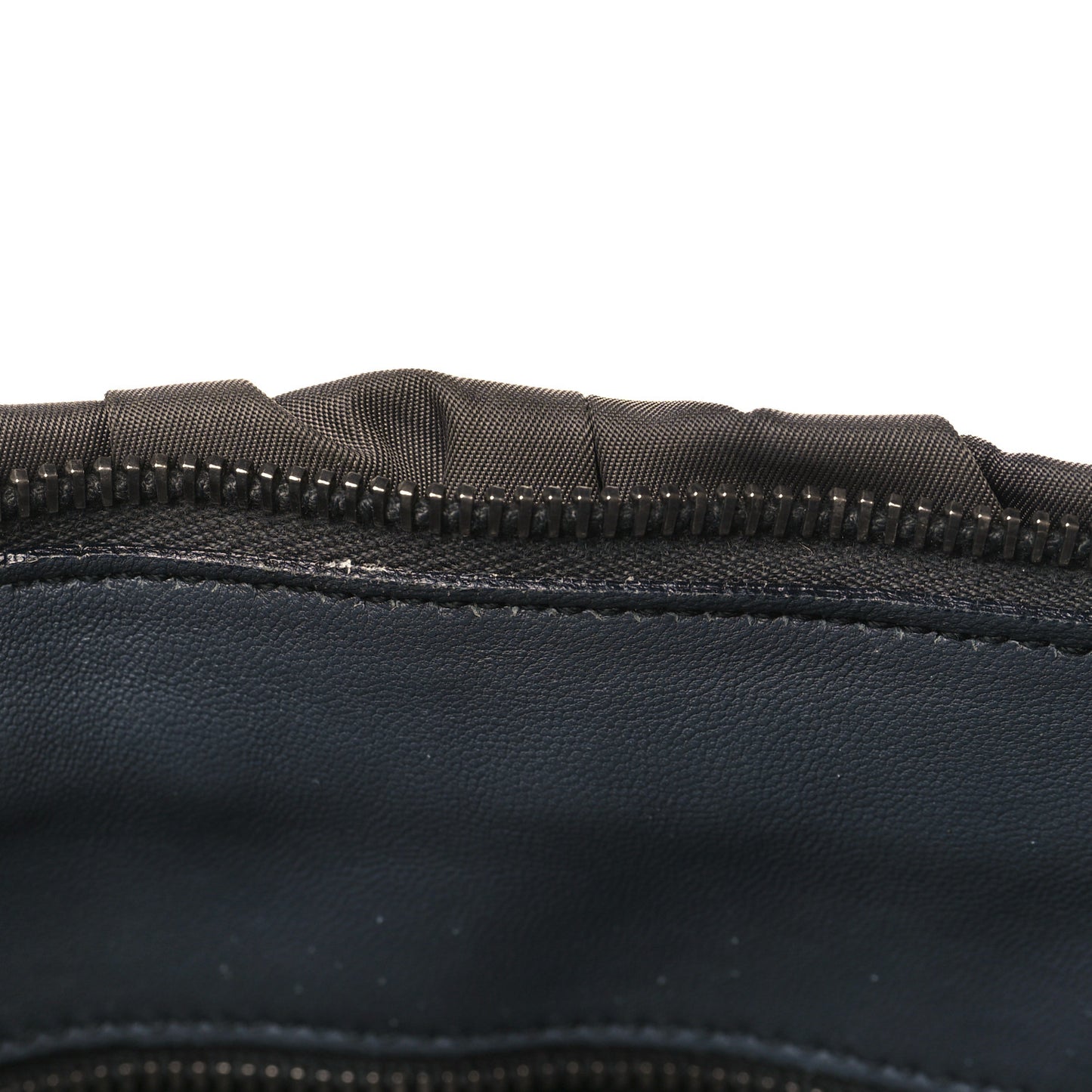 Tessuto Nylon Nappa Braided Gaufre Shopping Satchel Grey