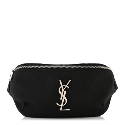 Saint Laurent Canvas Monogram Belt Bag Black 1 of 10