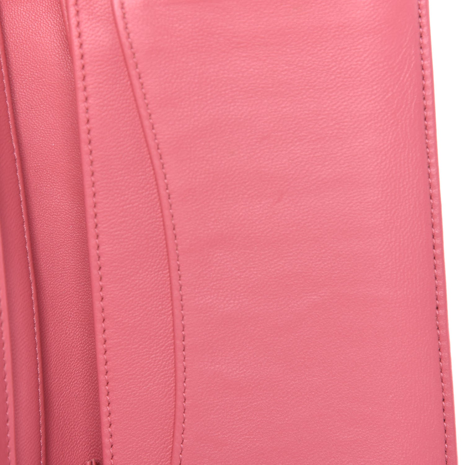 Chanel Lambskin Quilted Yen Wallet Dark Pink 9 of 10