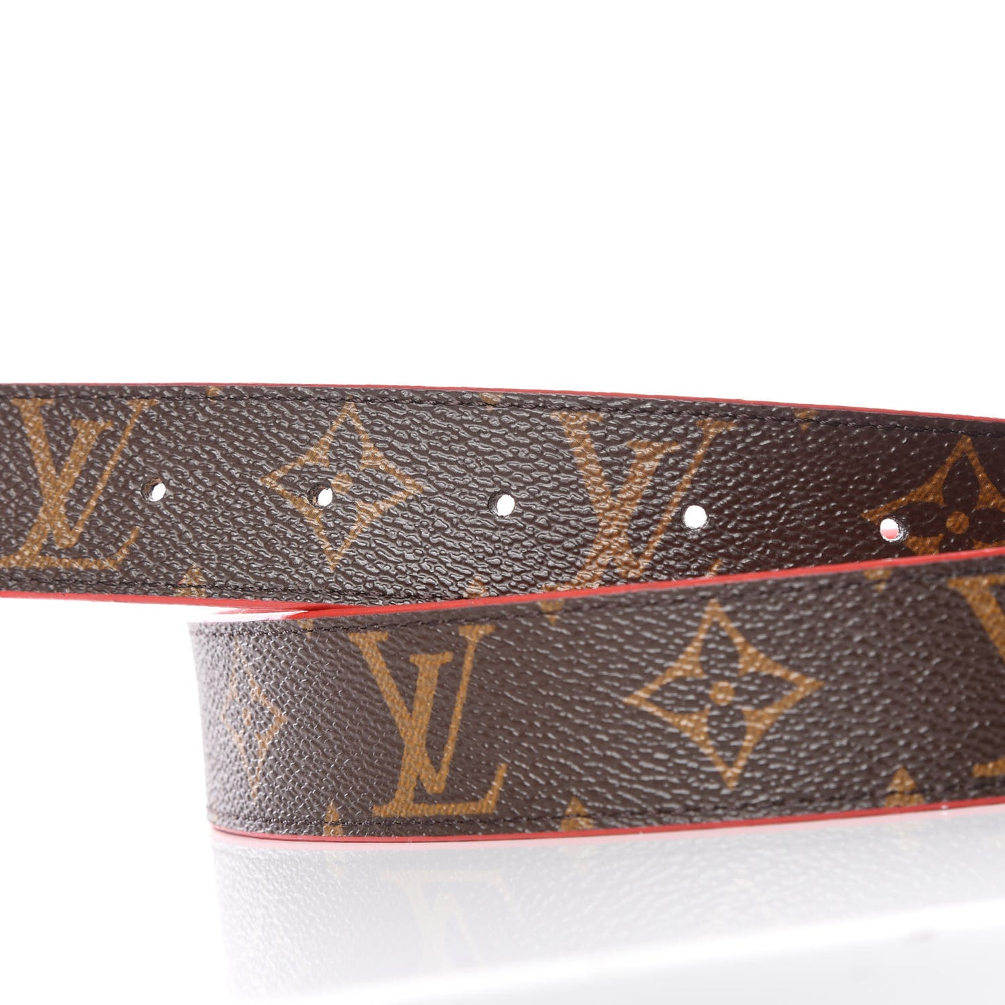 Monogram 30mm LV Initiales Reversible Belt 90 36 Coquelicot