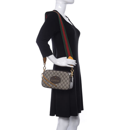 Gucci GG Supreme Monogram Web Neo Vintage Shoulder Bag Beige New Acero Crop 2 of 11