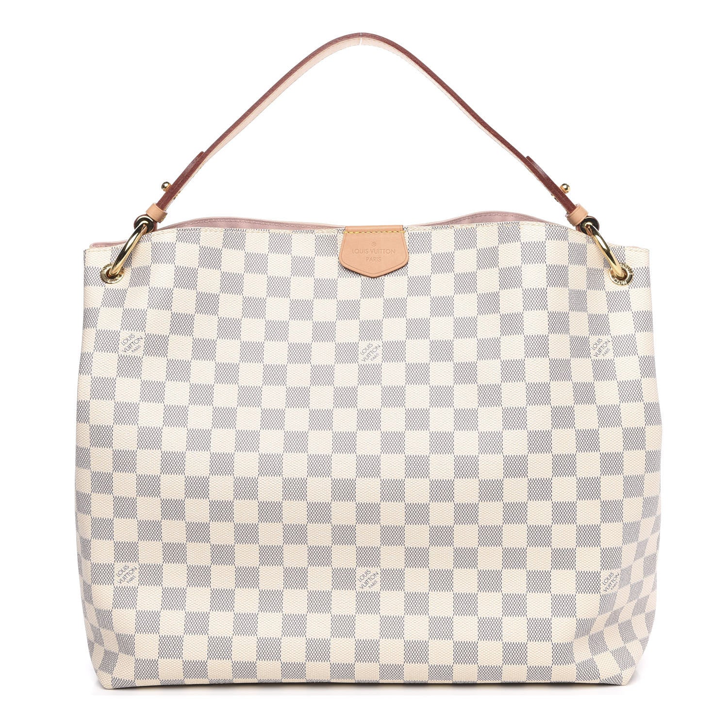 Louis Vuitton Damier Azur Graceful MM Rose Ballerine 1 of 12