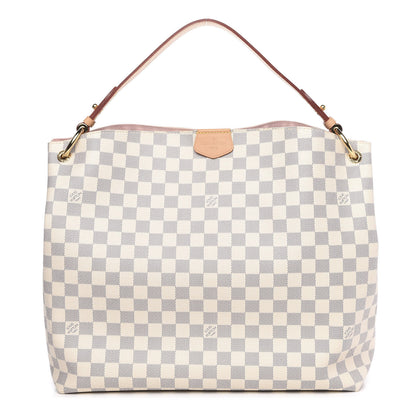 Louis Vuitton Damier Azur Graceful MM Rose Ballerine 1 of 12