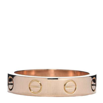 Cartier 18K Pink Gold Diamond 4mm LOVE Wedding Band Ring 50 5.25 3 of 4