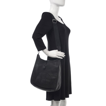 Hermes Taurillon Clemence Evelyne III GM Black 2 of 8
