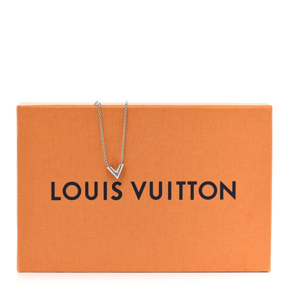 Louis Vuitton Metal Essential V Supple Necklace Silver 7 of 7