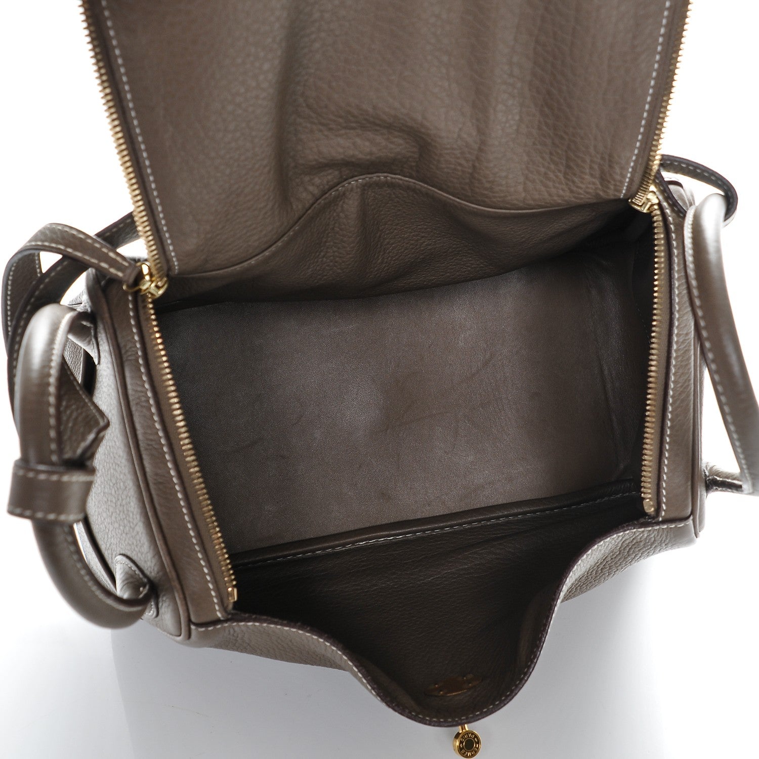 Hermes Taurillon Clemence Lindy 30 Etoupe 5 of 7