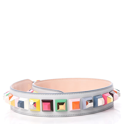 Fendi Vitello Dolce Plexiglass Bi-Color Studded Strap You Grigio Perla Plaster Multicolor 2 of 5