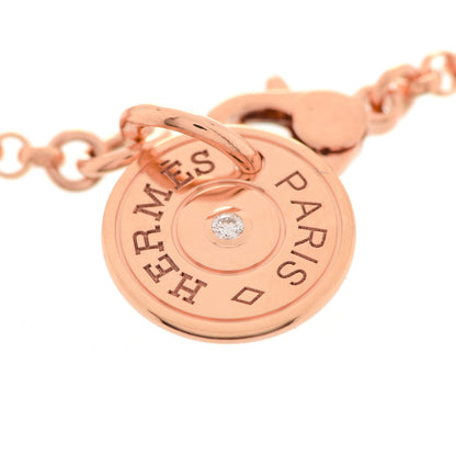 Hermes 18K Rose Gold Diamond Gambade Bracelet XS 4 of 6