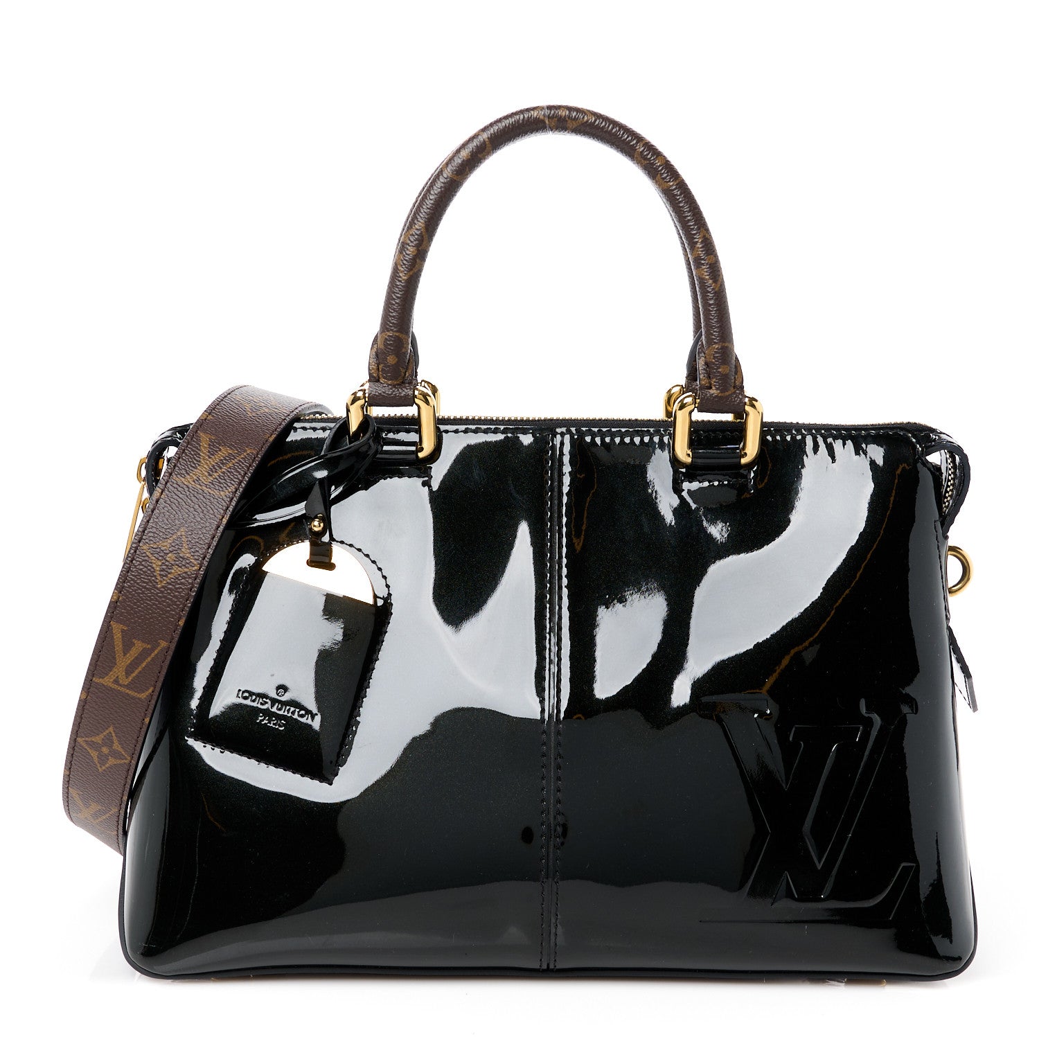 Louis Vuitton Patent Calfskin Miroir Tote Black 1 of 11