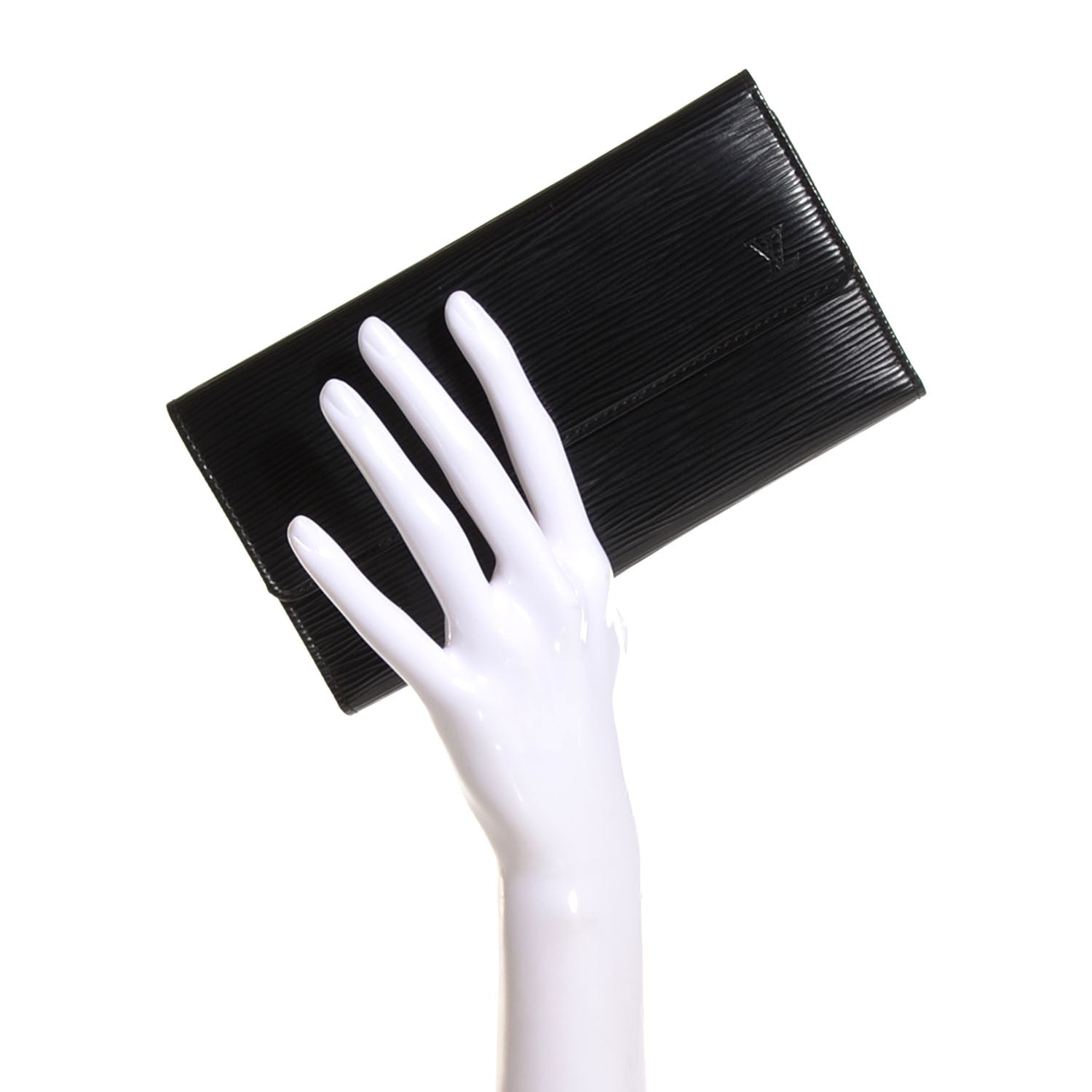 Louis Vuitton Epi Porte Tresor International Wallet Black 2 of 7