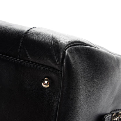 Chanel Calfskin Chevron CC All Day Long Boston Black 11 of 14