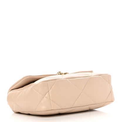 Chanel Lambskin Quilted Medium Chanel 19 Flap Beige 4 of 10
