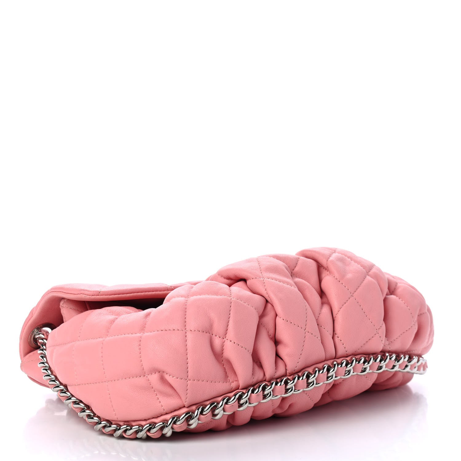Chanel Washed Lambskin Quilted Medium Chain Around Messenger Pink 3 of 4