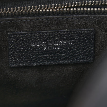 Saint Laurent Grained Calfskin Small Cabas Rive Gauche Black 6 of 12