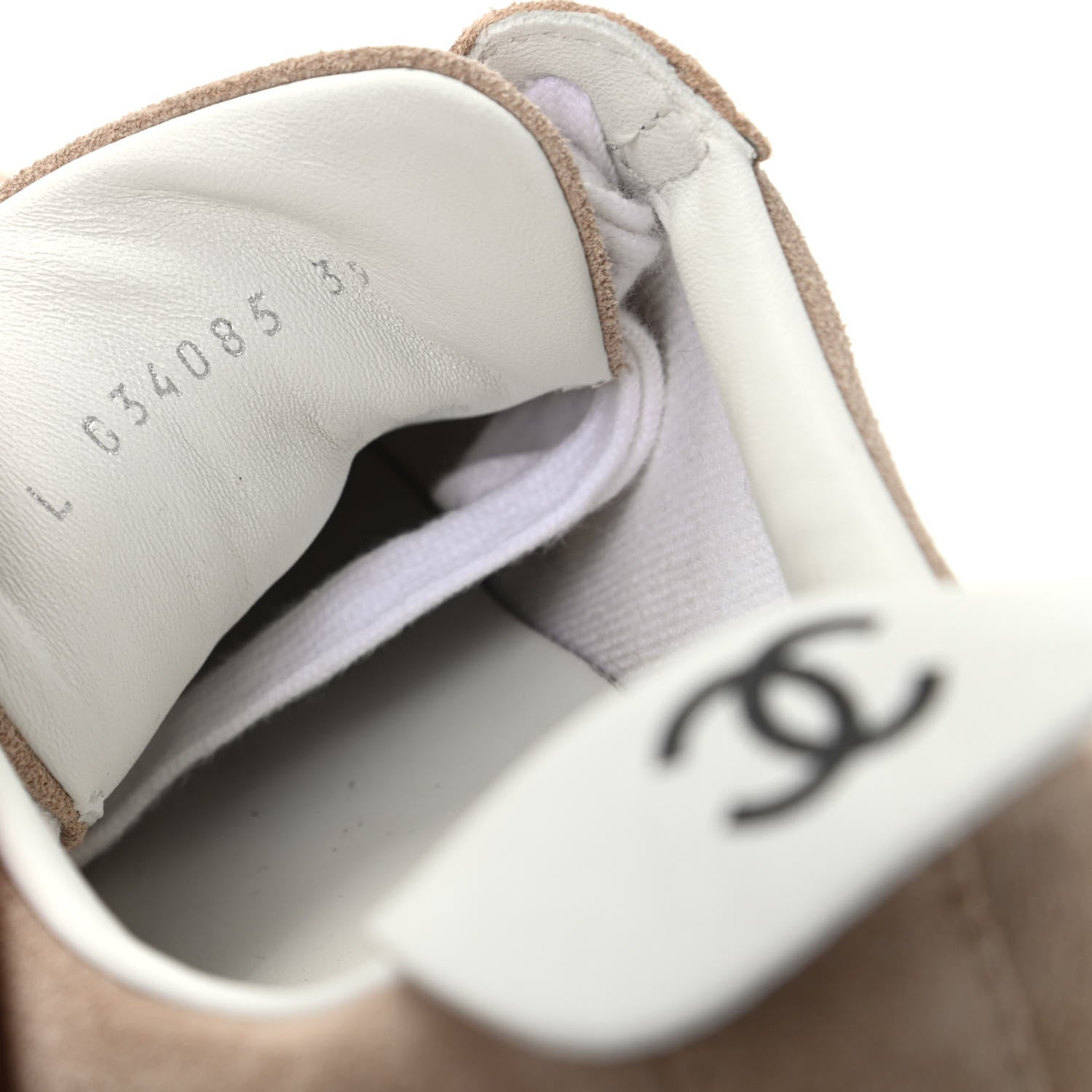 Chanel Suede Calfskin Womens Sneakers 39 Dark Beige 10 of 11