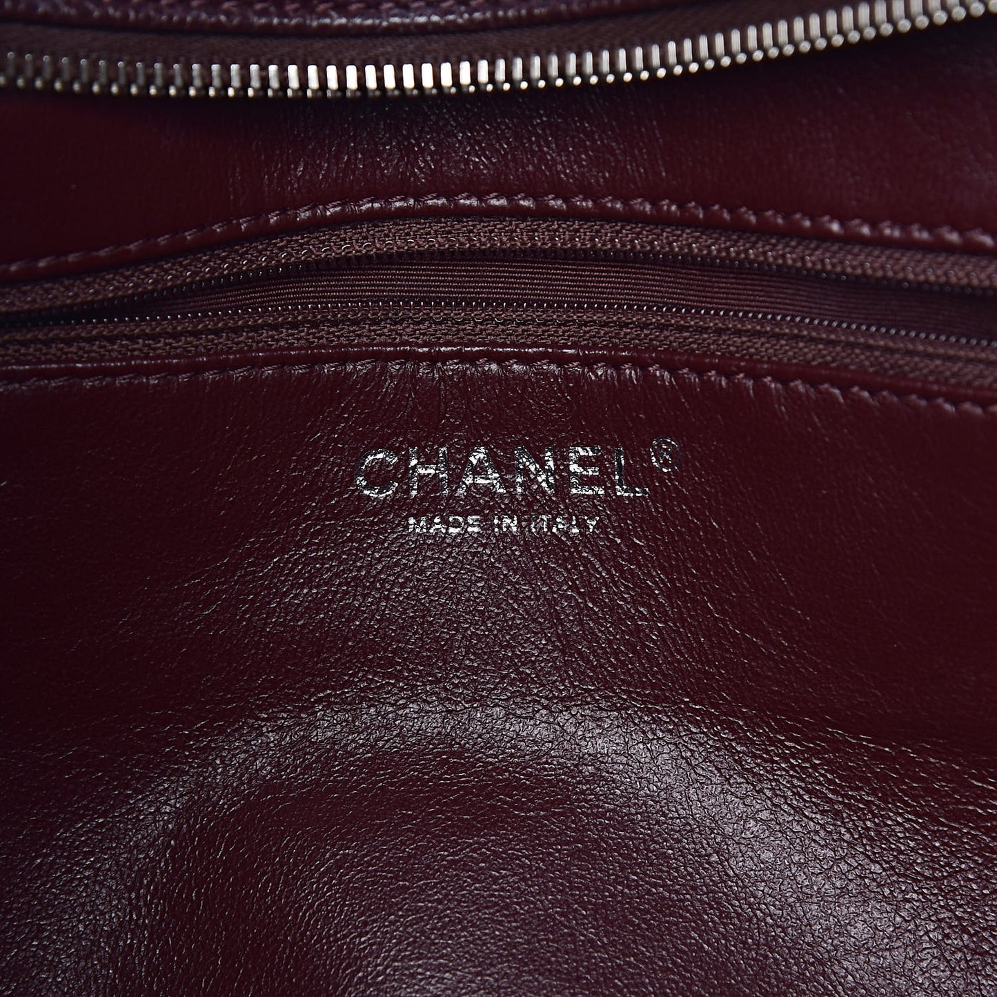Caviar Quilted CC Timeless Bowler Burgundy