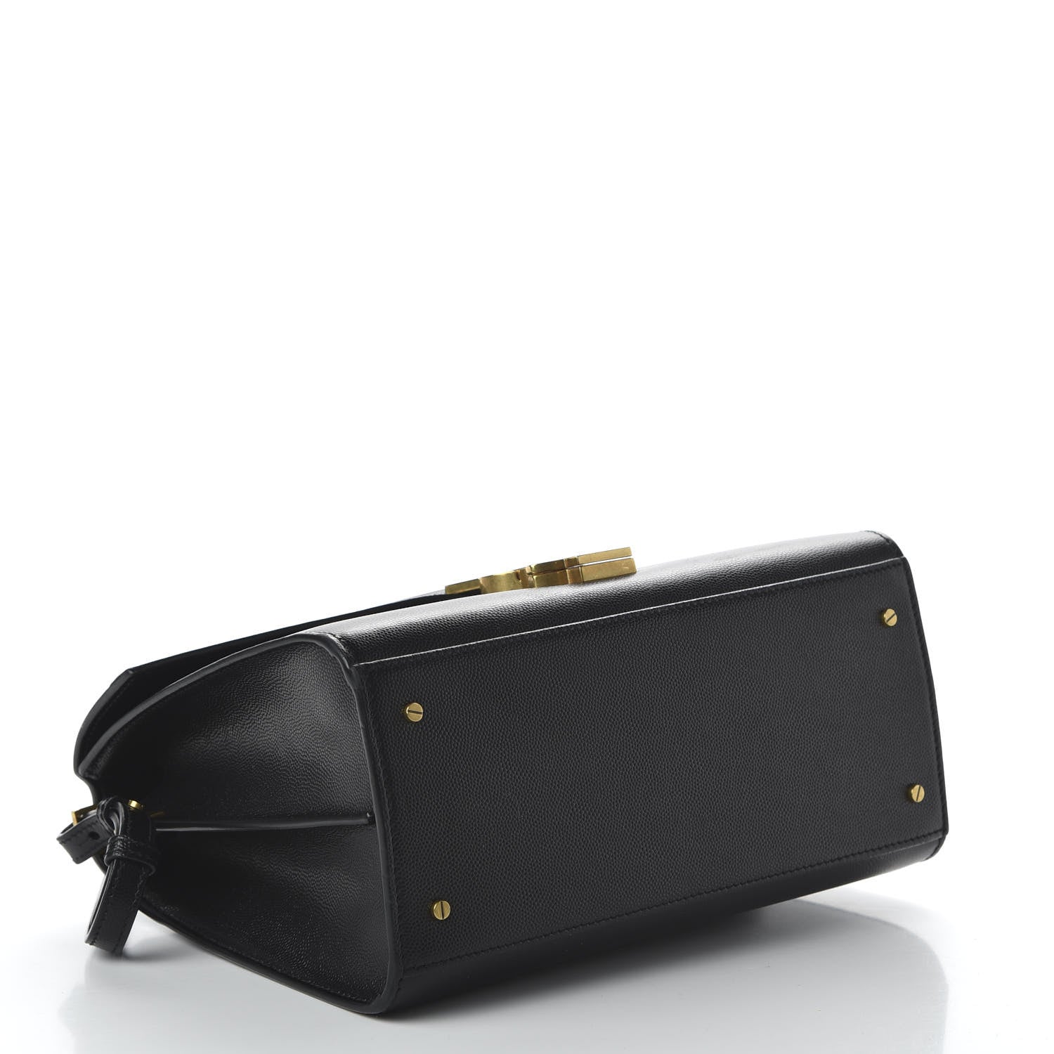 Saint Laurent Grain de Poudre Medium Classic Monogram Cassandra Top Handle Black 4 of 11