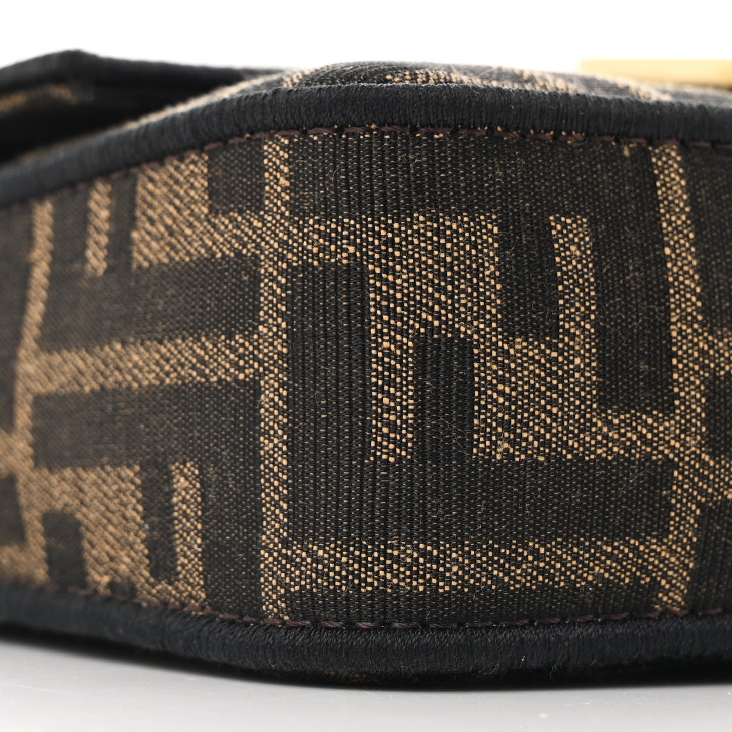 Fabric Jacquard FF 1974 Mini Baguette Tobacco Moro Black