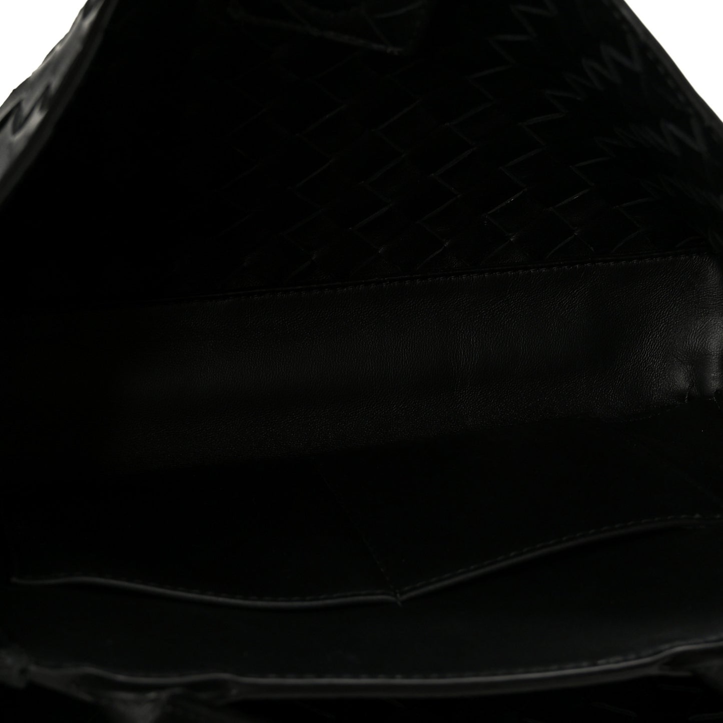 Nappa Intrecciato Small East West Andiamo Shoulder Bag Black