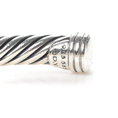 David Yurman Sterling Silver 14K Yellow Gold 5mm X Station Cable Bracelet 4 of 4