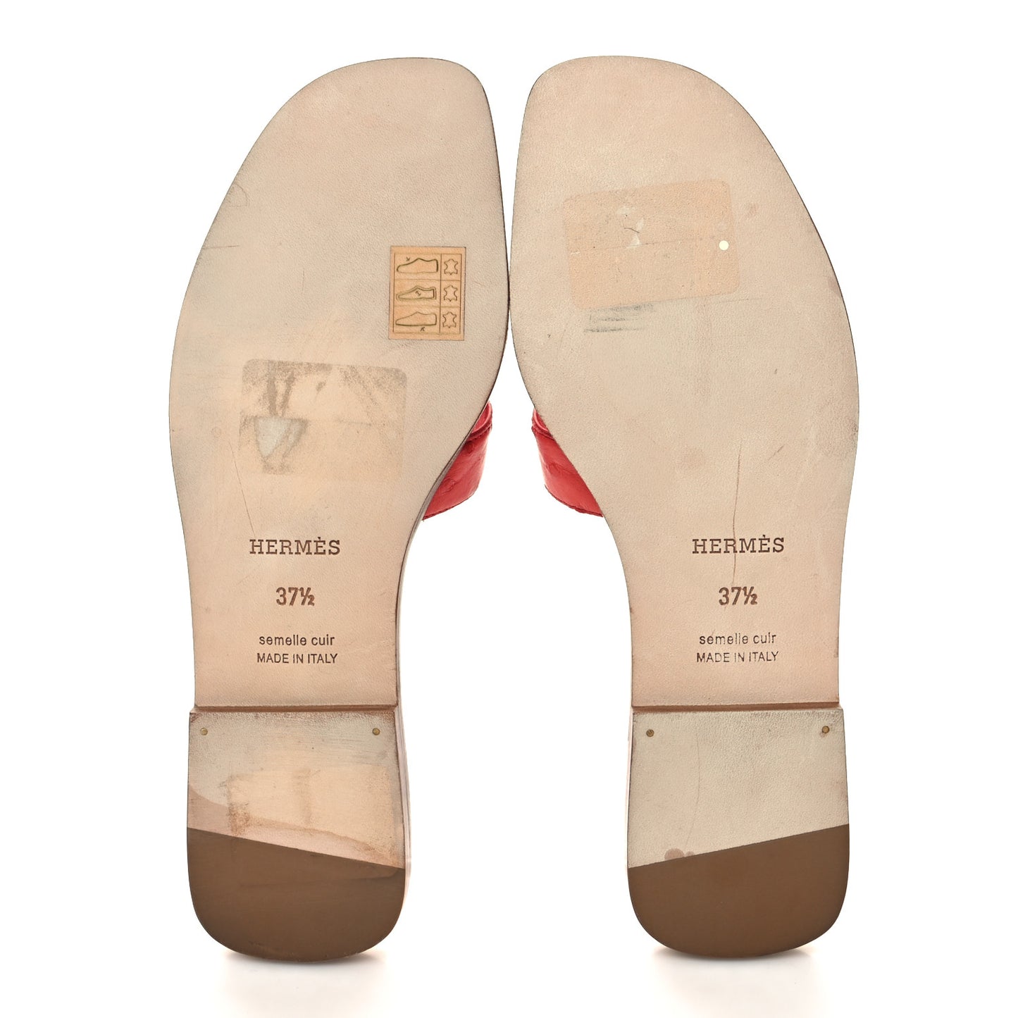 Ostrich Oran Sandals 37.5 Rouge Corail