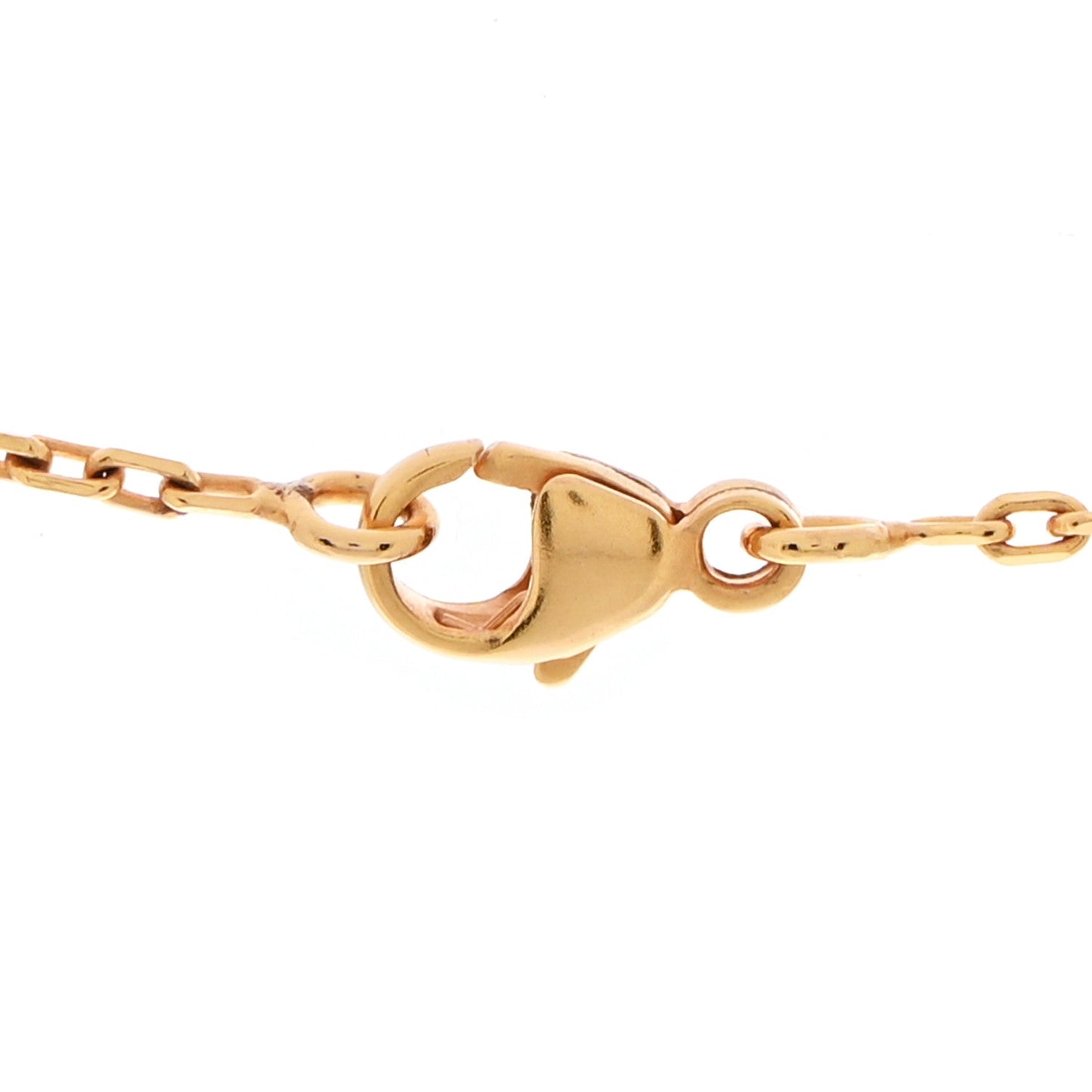 Lacquered Gold Pop H Pendant Necklace White