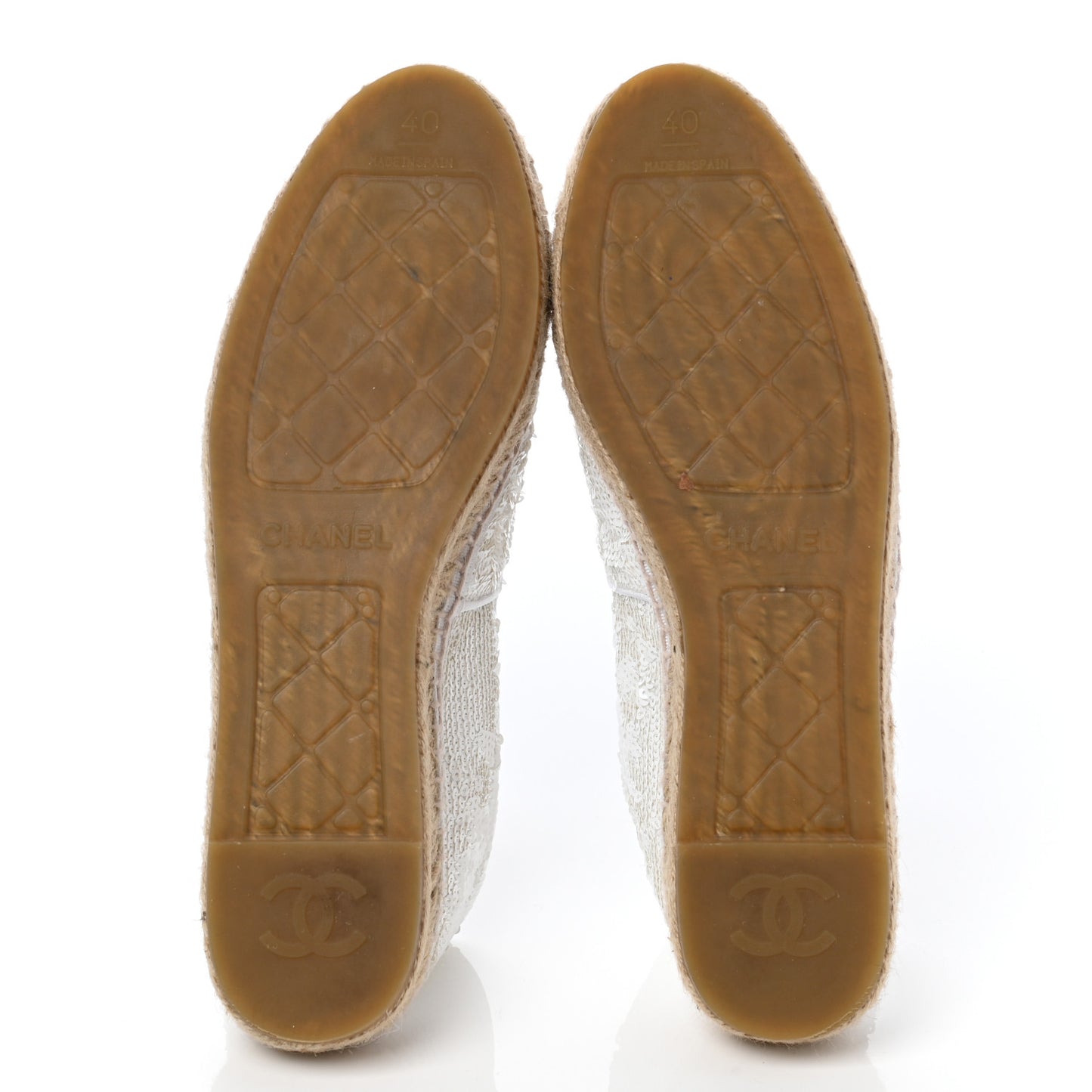Patent Sequin CC Espadrilles 40 White