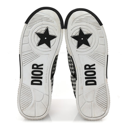 Christian Dior Canvas Houndstooth Embroidered D-Smash Sneakers 36.5 Black White 7 of 10